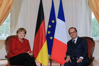 Angela Merkel und Francois Hollande am 7. April 2016.