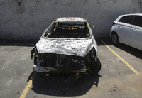 In diesem ausgebrannte Auto wurde die Leiche des griechischen Botschafters in Brasilien gefunden. Seine Frau soll den Mord geplant haben.