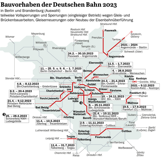 Das sind die Bauvorhaben der Deutschen Bahn 2023