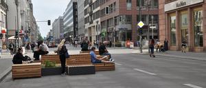 Currently still without cars, but from 1st July 2023 back with them: The pedestrian zone in FriedrichstraSe will be lifted again in Berlin, Germany, June 29, 2023. CTKPhotoP2023063003405 PUBLICATIONxNOTxINxCZExSVK CTKPhotoP2023063003405