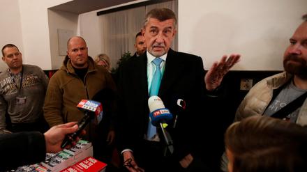 Andrej Babis bei einer Wahlkampfveranstaltung in Tschechien.