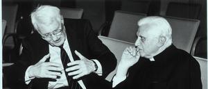 Meisterdenker. Jürgen Habermas (links) und Joseph Ratzinger 2004 in der Katholischen Akademie Bayern.