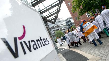 Ein Ärztestreik in den Berliner Vivantes-Kliniken 2014.
