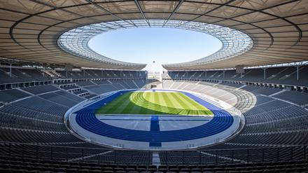 Ein Blick über das Olympiastadion Berlin. Union Berlin will während des Ausbaus der Alten Försterei ins Olympiastadion ausweichen. 