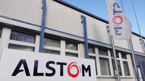 Der Sitz des französischen Zug- und Bahntechnikhersteller Alstom in Görlitz. Der Standort hat eine 150-jährige Industriegeschichte. 