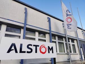 Der Sitz des französischen Zug- und Bahntechnikhersteller Alstom in Görlitz. Der Standort hat eine 150-jährige Industriegeschichte. 