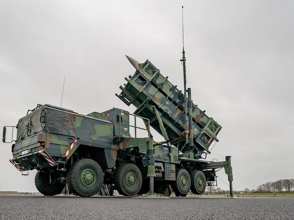 A combat-ready Patriot anti-aircraft missile system.