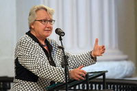 Ex-Bildungsministerin Annette Schavan, hier beim Katholikentag 2016 in Leipzig, will sich nicht weiter um den Vorsitz der Konrad-Adenauer-Stiftung bewerben.