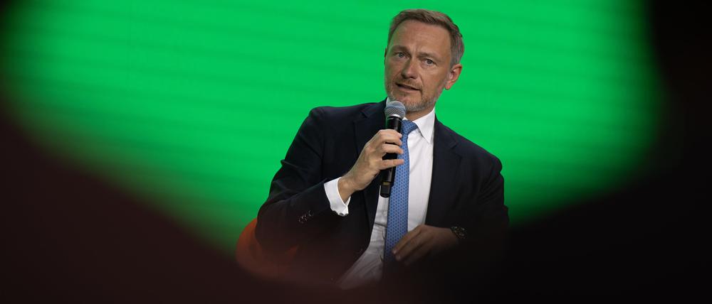 Bundesfinanzminister Lindner (FDP) am 5. Juni bei der Digital-Konferenz „Republica“ in Berlin.