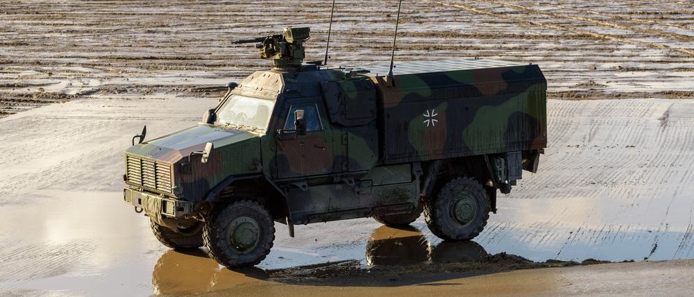 Das Allschutz-Transport-Fahrzeug vom Typ Dingo der Bundeswehr.
