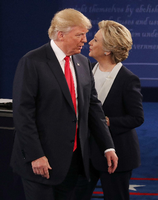 Gaben sich nicht oft die Hand: Donald Trump und Hillary Clinton.