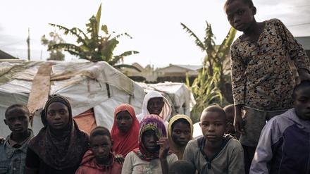 Kinder in einem Flüchtlingscamp in Goma. 