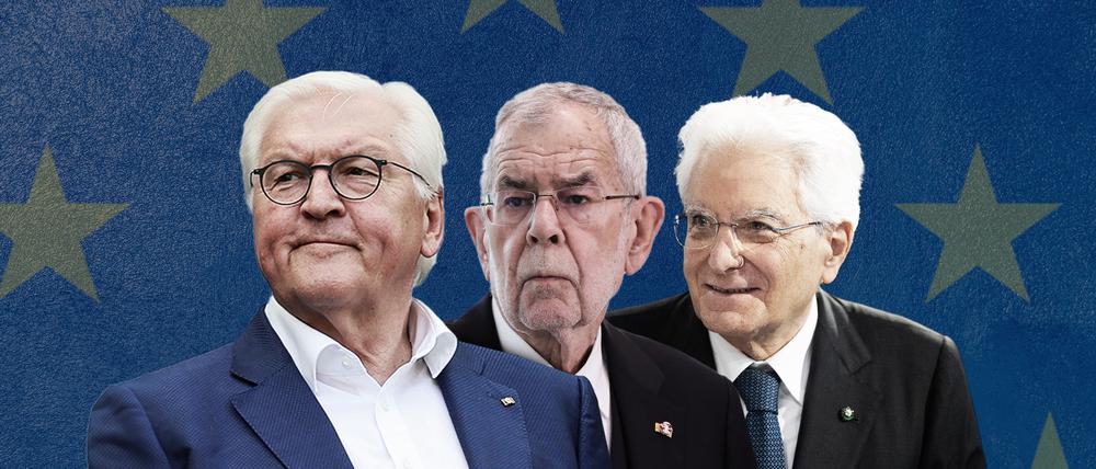 Drei Präsidenten: Frank-Walter Steinmeier, Alexander Van der Bellen und Sergio Mattarella rufen gemeinsam dazu auf, sich an der Wahl zum EU-Parlament zu beteiligen.