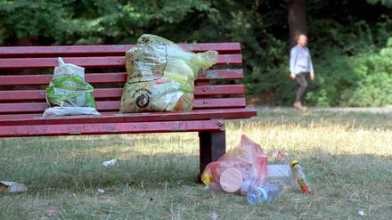 Miefiger Kiez: Müll im Neuköllner Volkspark Hasenheide.
