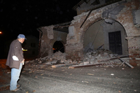 In dem Ort Villa Sant'Antonio in den Marken hat es auch schwere Schäden gegeben.