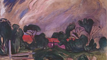 Edvard Munch malte diese „Gewitterlandschaft“ im Jahr 1902/03.