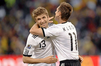 Die Männer des Spiels. Thomas Müller (l.) und Miroslav Klose.