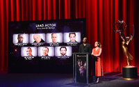 Die US-Schauspieler Shemar Moore (l) und Anna Chlumsky präsentieren die Emmy-Nominierungen für die Kategorie des besten Hauptdarstellers («Outstanding Lead Actor»). Moderator Colbert wird am 17. September die 69. Verleihung der Emmy Awards aus dem Microsoft Theater in Los Angeles präsentieren.