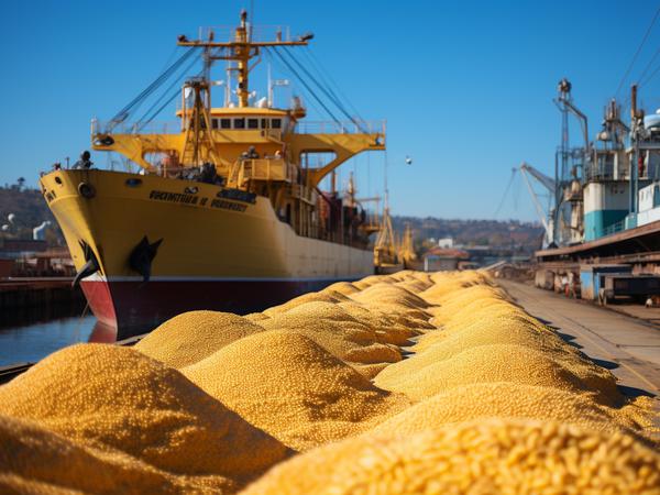 Getreideverladung im Hafen: „Wenn Russland an sein Geld kommen kann, ist der Weg frei.“