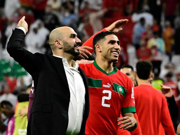 Nach dem Sieg gegen Spanien durfte Marokko jubeln.