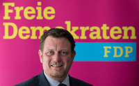 Der Bundestagsabgeordnete Jimmy Schulz (FDP) aufgenommen in der Bayern-FDP Zentrale im Jahr 2017.