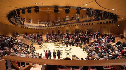 Blick in den Konzertsaal Pierre Boulez zur Eröffnung der Barenboim-Said Akademie in Berlin im Jahr 2017.