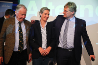 Freude bei der AfD: Alexander Gauland, Alice Weidel und Jörg Meuthen