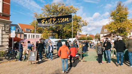 Marktplatz für regionale Produkte: das Festival „Festessen“ in Werder (Havel).