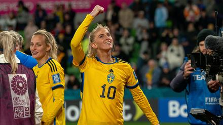 Sofia Jakobsson hatte gut lachen nach dem Spiel gegen die USA.