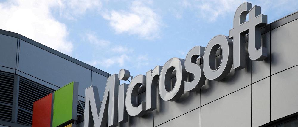 Das Microsoft-Logo in den USA.