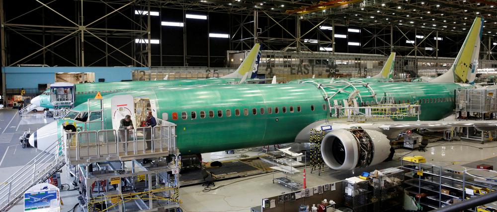 Eine Boeing 737 Max-9 ist in der Produktion. 
