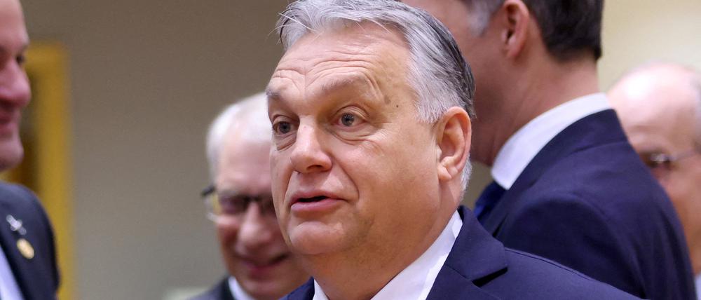 Viktor Orban bei einem Treffen der Europäischen Union am 1. Februar 2024.