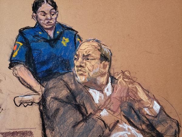 Eine Gerichtszeichnung vom  11. März 2020 zeigt Harvey Weinstein im Gerichtssaal im New Yorker Stadtteil Manhattan.