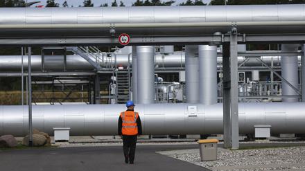 Nord Stream 2-Pipeline in Lubmin, Deutschleine