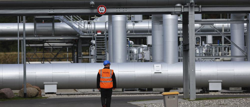 Nord Stream 2-Pipeline in Lubmin, Deutschleine