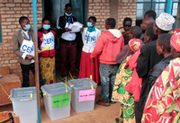 Wahlstation in Burundi