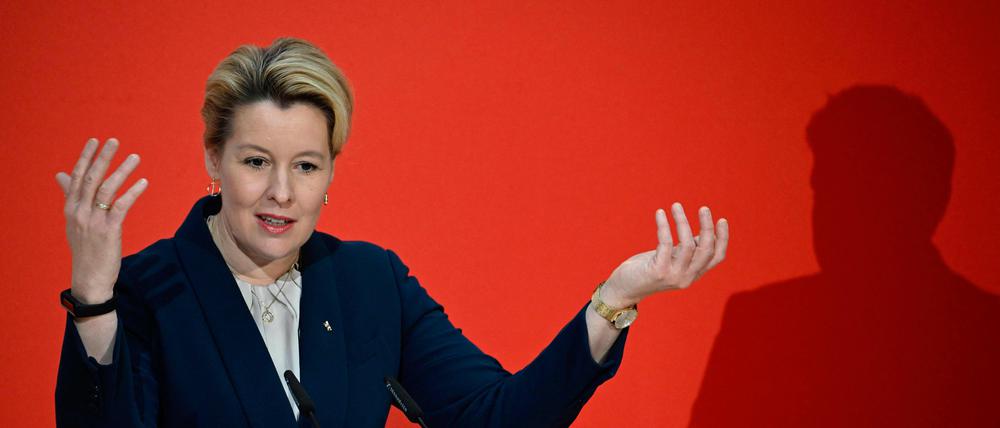 Berlins Wirtschaftssenatorin Franziska Giffey (SPD) wurde Opfer einer Attacke.