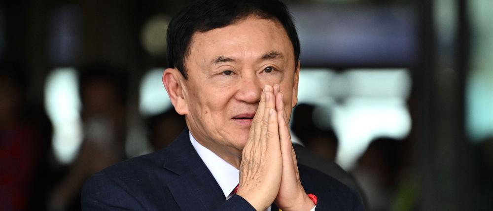 Thaksin Shinawatra landete am 22. August 2023 aus dem Exil in Thailand.