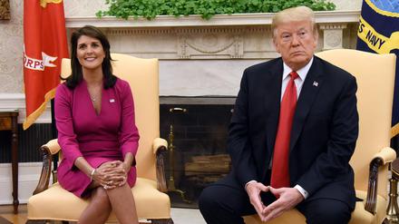 Nikki Haley und Donald Trump 2018, als sie noch seine UN-Botschafterin war. 
