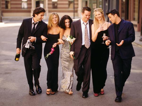 Sie waren „Friends“: David Schwimmer, Jennifer Aniston, Courteney Cox, Matthew Perry, Lisa Kudrow und Matt LeBlanc –aufgenommen 1998. 