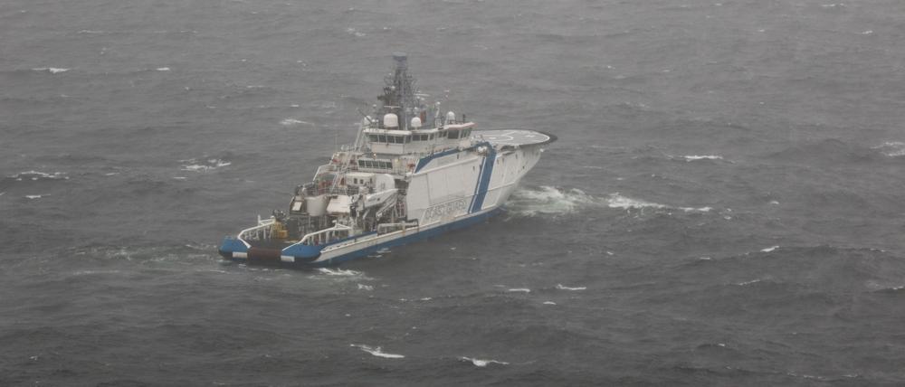 Ein finnisches Patrouillenboot in der Ostsee. 
