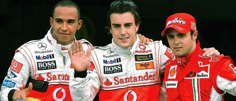 Formel 1 - GP Monaco - Alonso, Hamilton und Massa