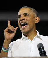Der frühere US-Präsident Barack Obama bei einer Wahlkampfveranstaltung der Demokraten in Florida.