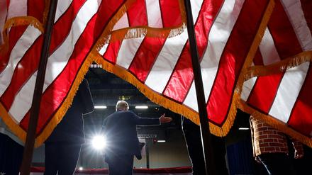 DES MOINES, IOWA - JANUARY 15: Republican presidential candidate, former U.S. President Donald Trump speaks during his caucus night event at the Iowa Events Center on January 15, 2024 in Des Moines, Iowa. Iowans voted today in the state’s caucuses for the first contest in the 2024 Republican presidential nominating process. Trump has been projected winner of the Iowa caucus.   Chip Somodevilla/Getty Images/AFP (Photo by CHIP SOMODEVILLA / GETTY IMAGES NORTH AMERICA / Getty Images via AFP)
