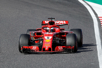 Fuhr noch nicht so gut. Sebastian Vettel im Ferrari-Cockpit.