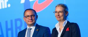 Die AfD-Vorsitzenden Tino Chrupalla (l.) und Alice Weidel