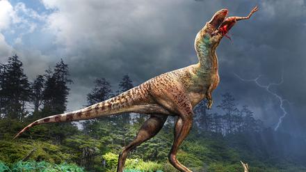 Das letzte Mahl eines jungen Gorgosaurus (Illustration) zeigt, wie die Jungtiere Konkurrenz mit ihren Eltern vermieden.