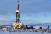 Fracking Infrastruktur in US-Bundesstaat Wyoming.