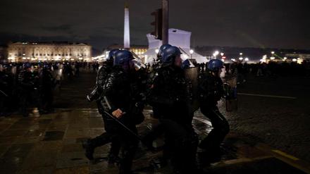 Polizei bei den Protesten in Frankreich.