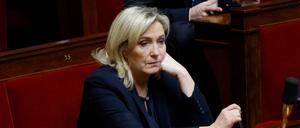 Marine Le Pen in einer Debatte zur Rentenreform in der Nationalversammlung
